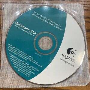Logitech QuickCam v11.8  Webcam Driver Installation Software CD Disc Windows XP